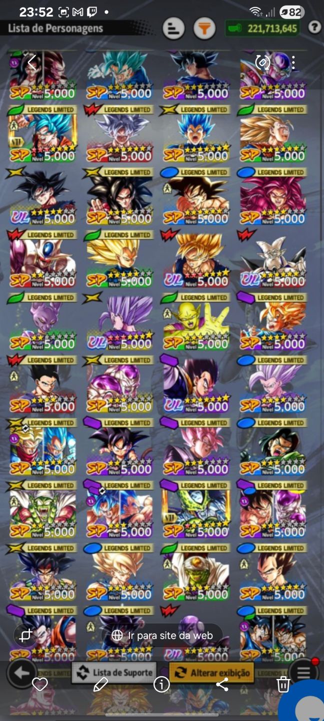 Conta de Dragon Ball Legends