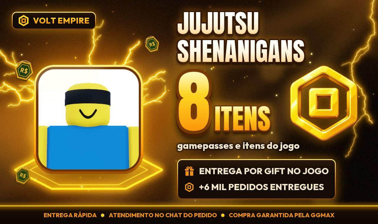 Jujutsu Shenanigans | Gamepasses e Itens por Gift | Entrega Rápida