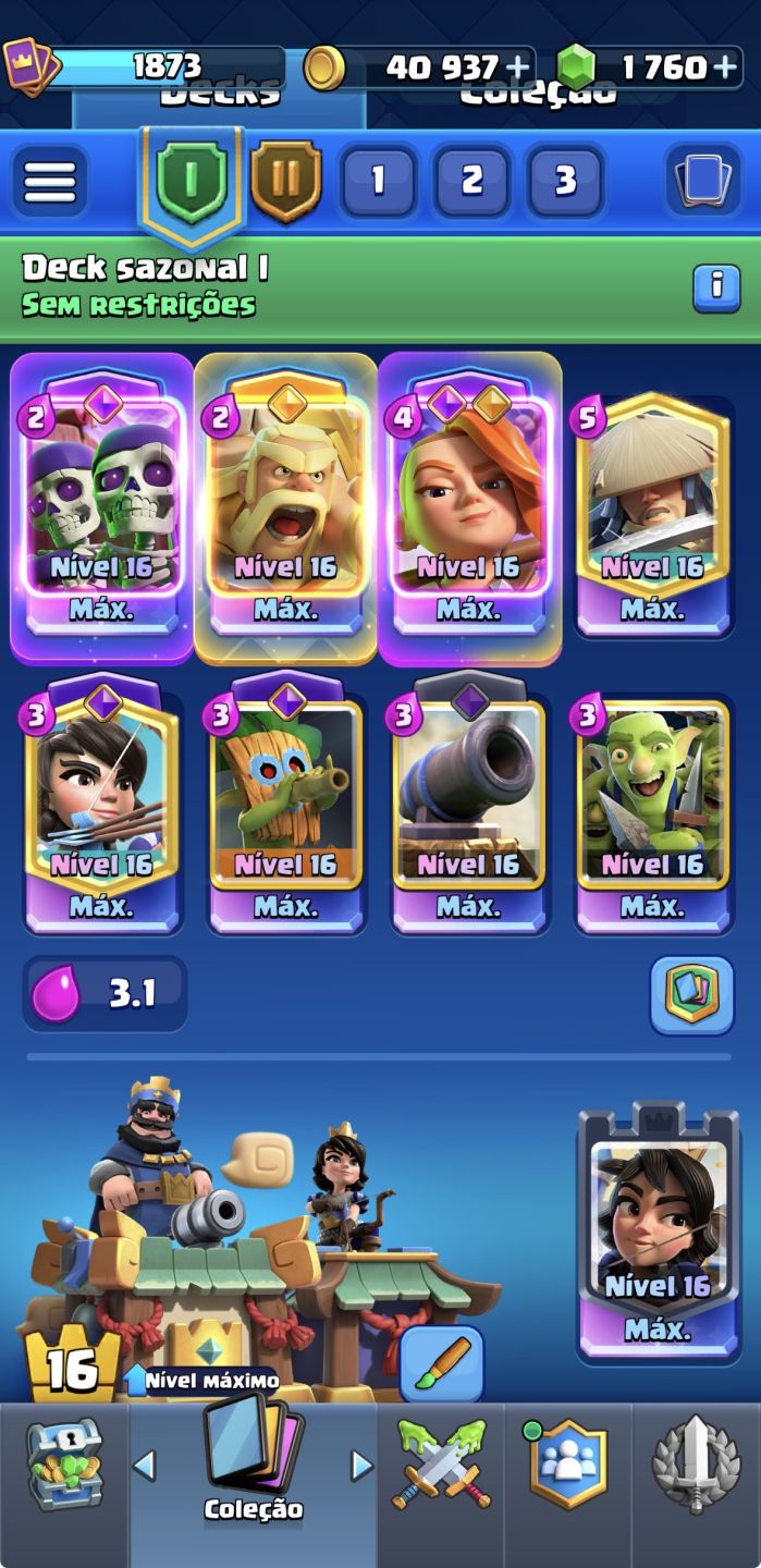 Conta Clash Royale 10 Anos 14k Trofeus (32 Cartas Nv 16, 23 Evos) + CoC 13 etc.