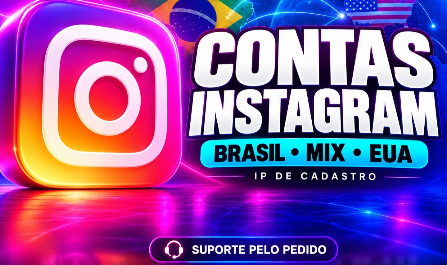 Contas Instagram | IP Brasil ou Mix | Confira as Opções