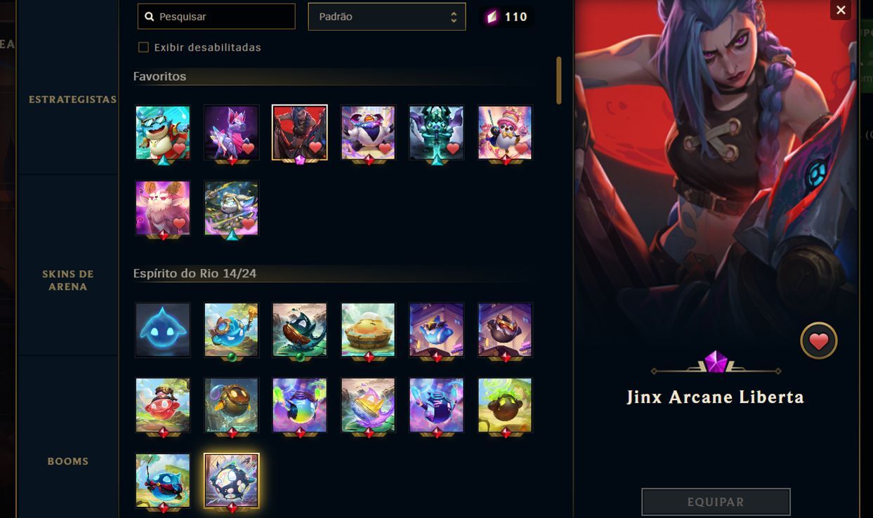 CONTA LOL CHIBI JINX SKINS LINDASSS