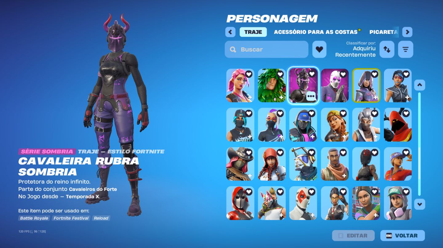 Conta Fortnite com 205 Skins Picareta Minty Axe/Glow/agente corrupto/ o ceifador