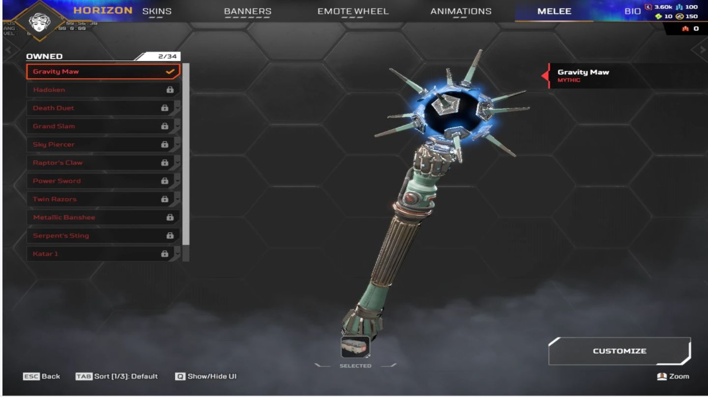 Conta de Apex Legends com Herança da Horizon e Badge Rara de Master/mestre