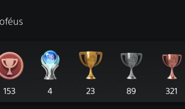 Conta PSN com 11 jogos, 4 platinas