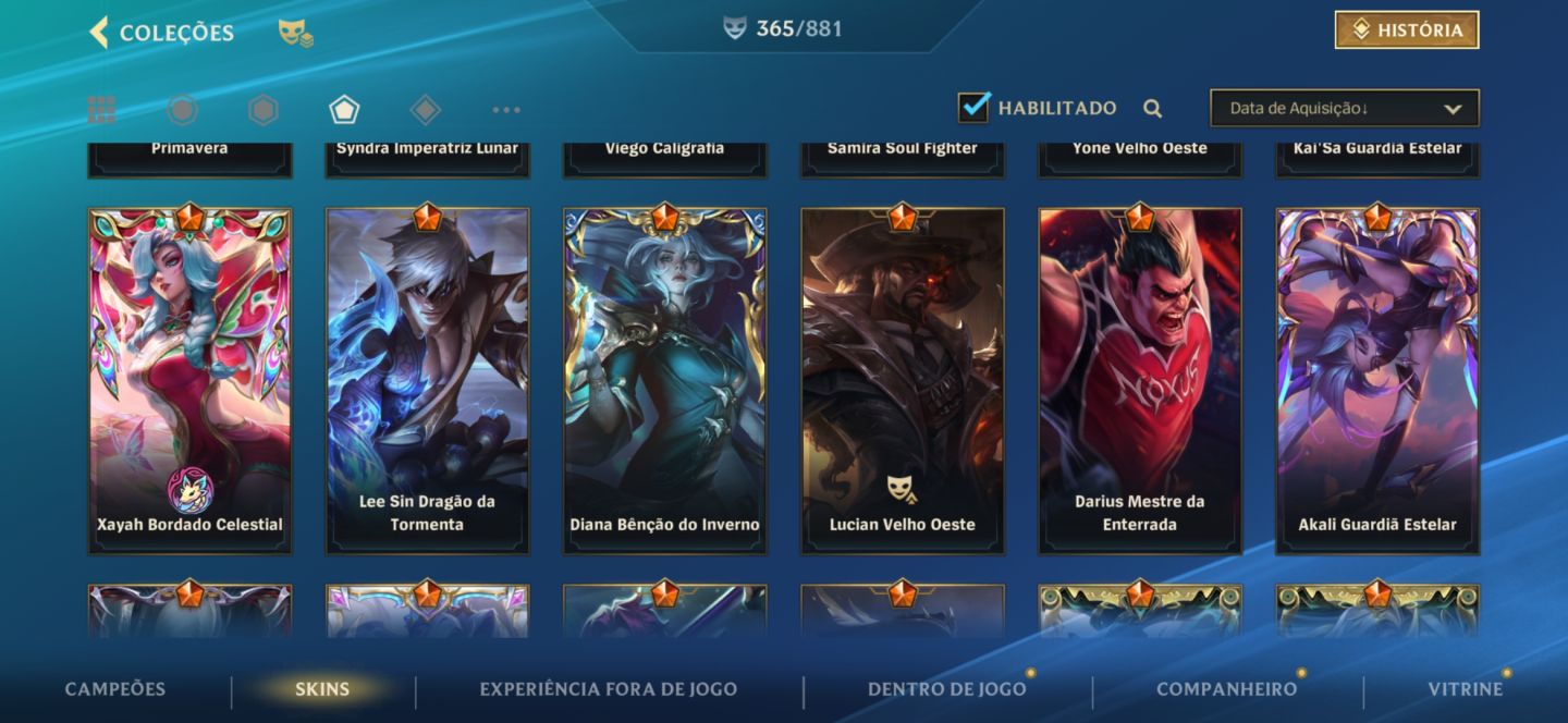 CONTA DE WILD RIFT EXTREMAMENTE COMPLETA 365 SKINS NA COLEÇÃO! | muitos gachas