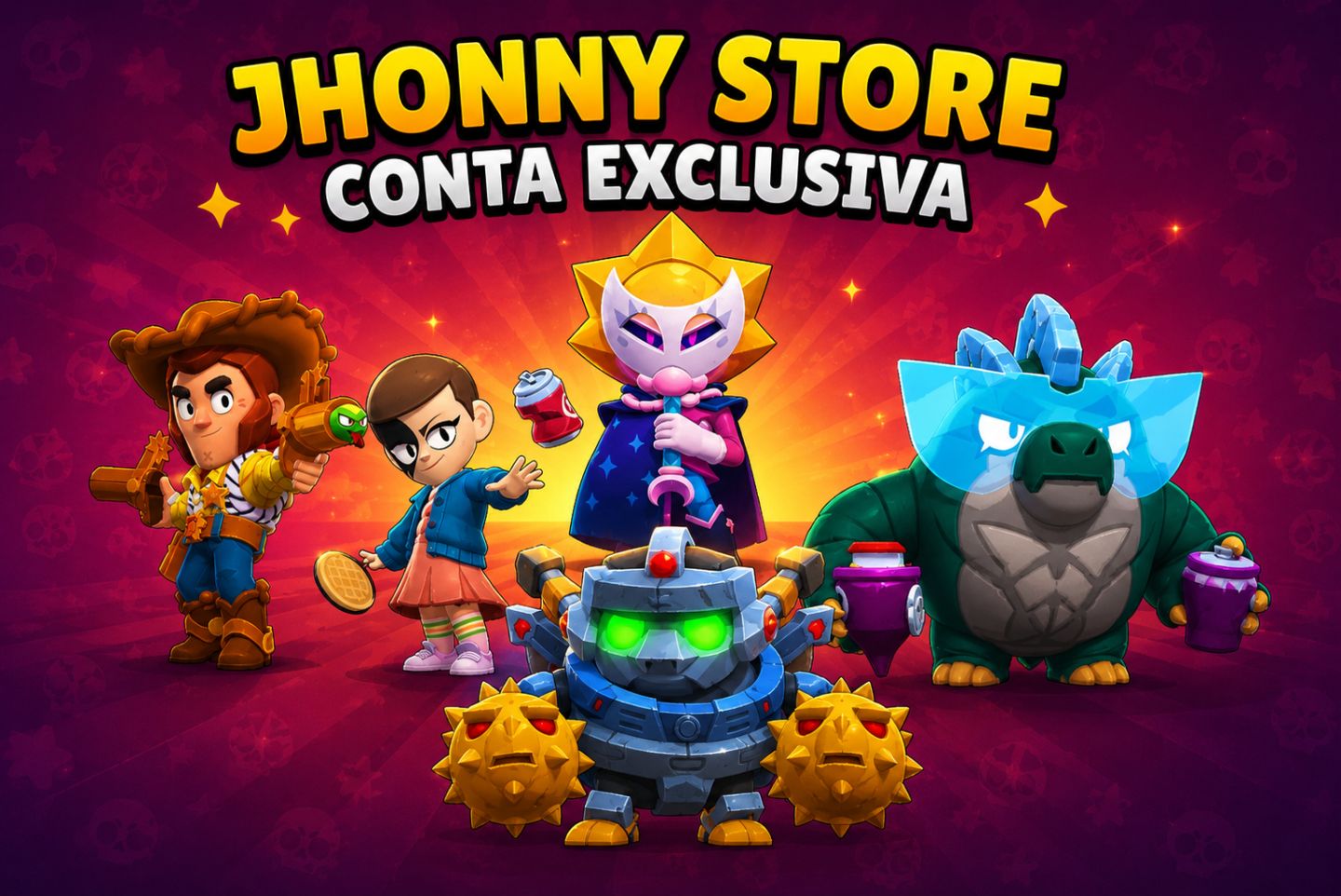 CONTA BRAWL STARS 54K FAMA MARCIANA E SKINS EXCLUSIVAS