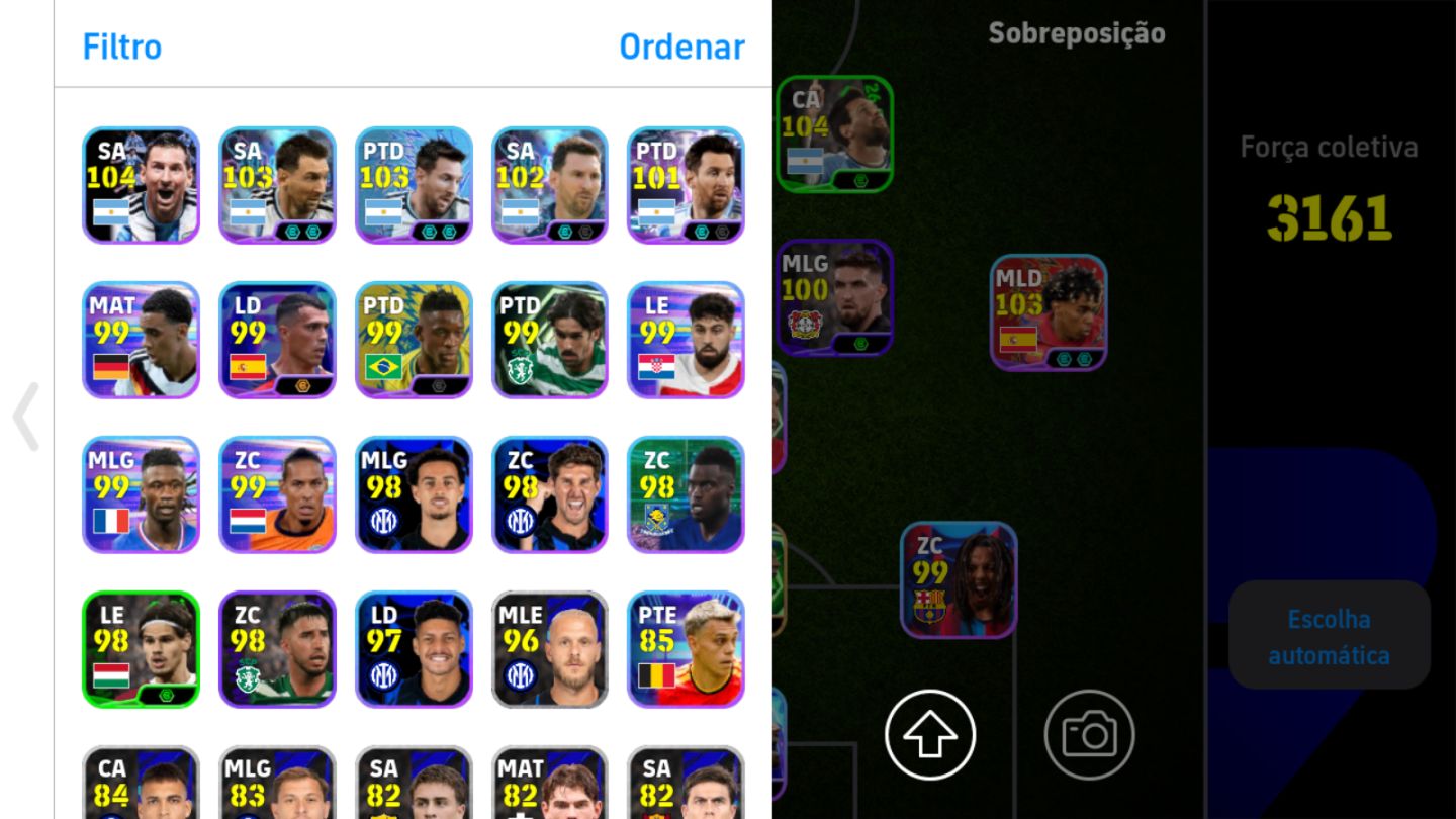 CONTA eFOOTBALL TOP 3161 DE FORÇA COLETIVA + KANE 107 E ELENCO FORTE!