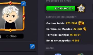 CONTA 8 Ball pool 200m fichas MELHOR PRECOO