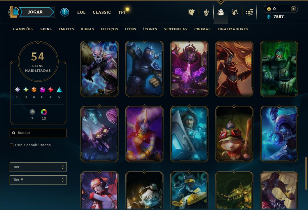 SKIN LENDÁRIA DEUS-REI DARIUS + [ QUASE 100 SKINS HABILITADAS ] + [ TROCA NICK ]