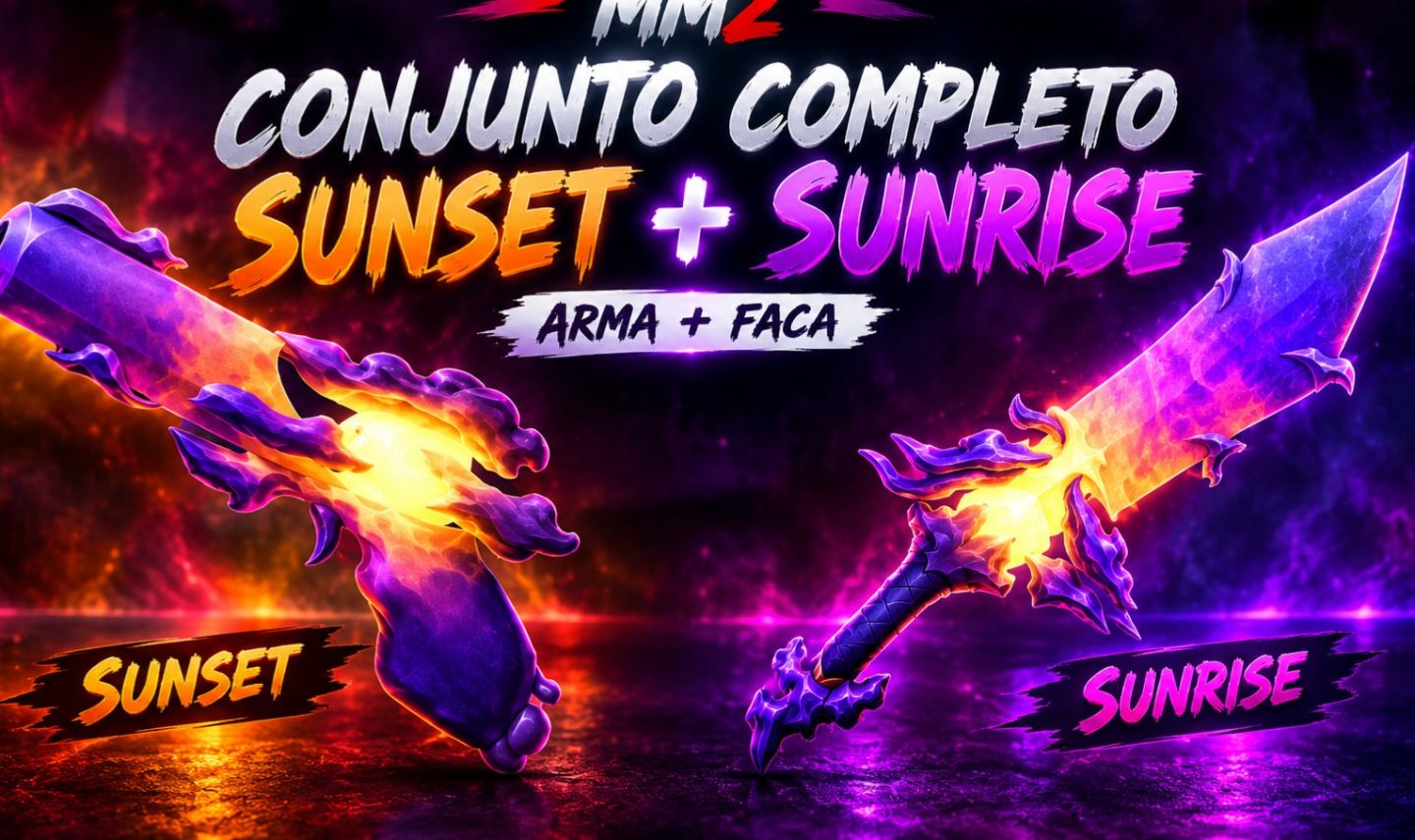 MM2 | Conjunto Sunrise + Sunset Arma e Faca