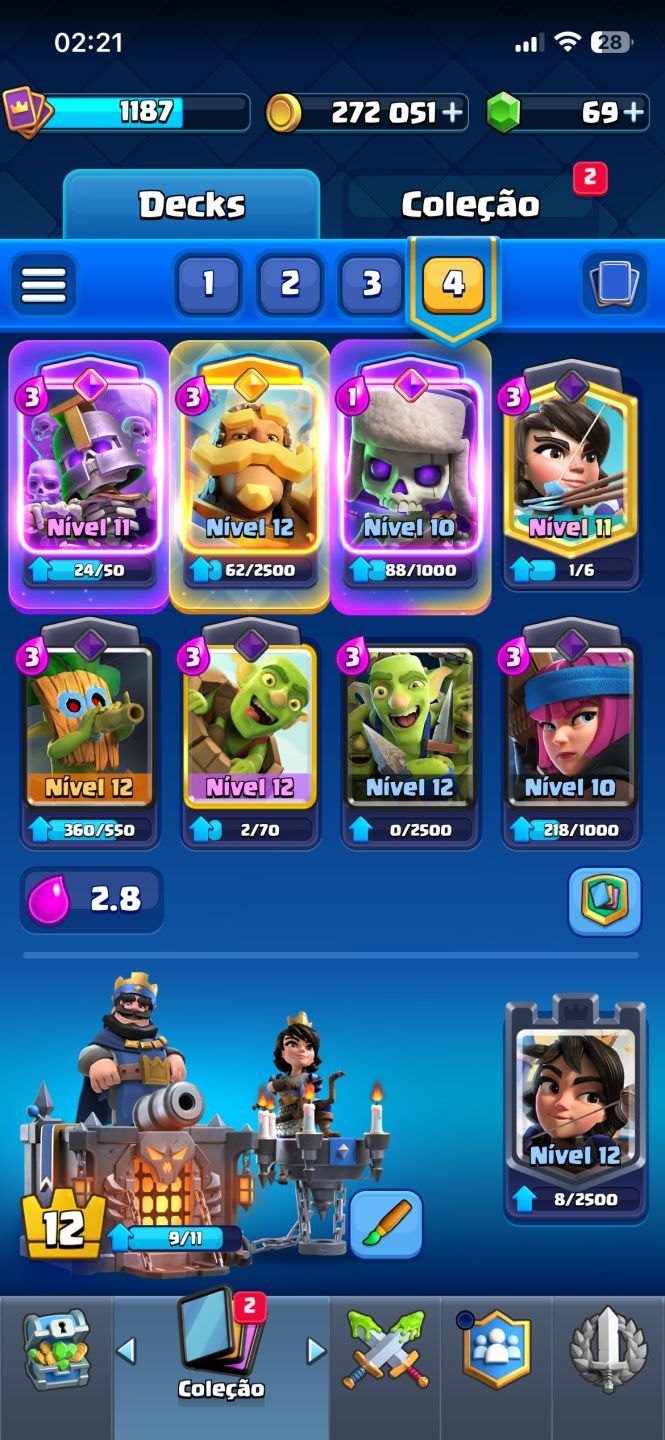 CONTA BRAWL STARS 70.989 TROFÉUS | 500 SKINS | 105 BRAWLERS | 7 HIPERCARGAS