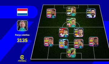 Conta Efootball promissora com pack da Holanda