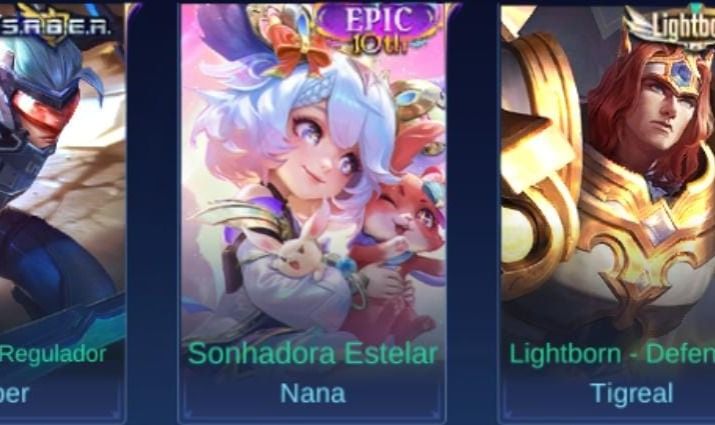 Conta mobile legends com muitas skins