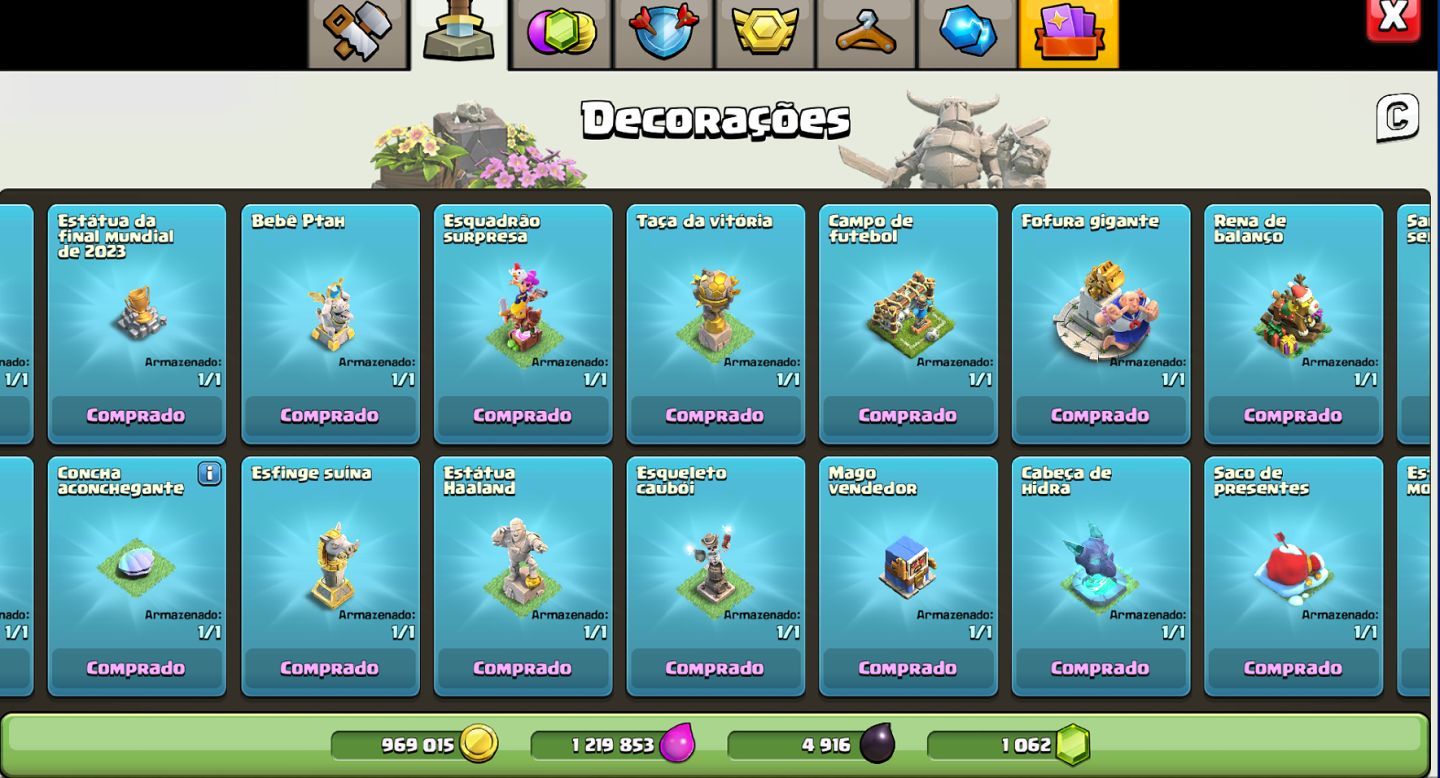 CONTA CLASH OF CLANS CV18 NÍVEL 216 | BASE DO CONSTRUTOR FULL MAX