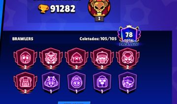 CONTA DE BRAW STARS 91K COM PRIMEIRO PASSE DO JOGO