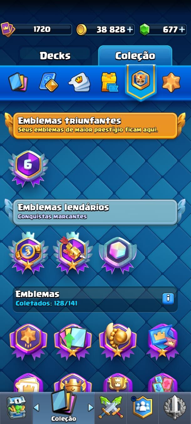 Conta de clash antiga e upada