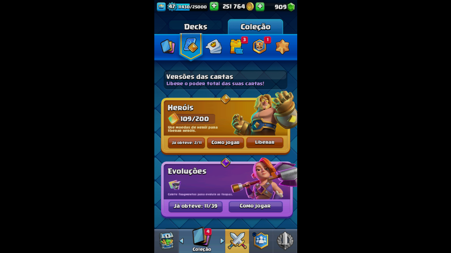 Conta de clash royale com 10k de trofeus muito boa e valor negociavel só vem!!!!