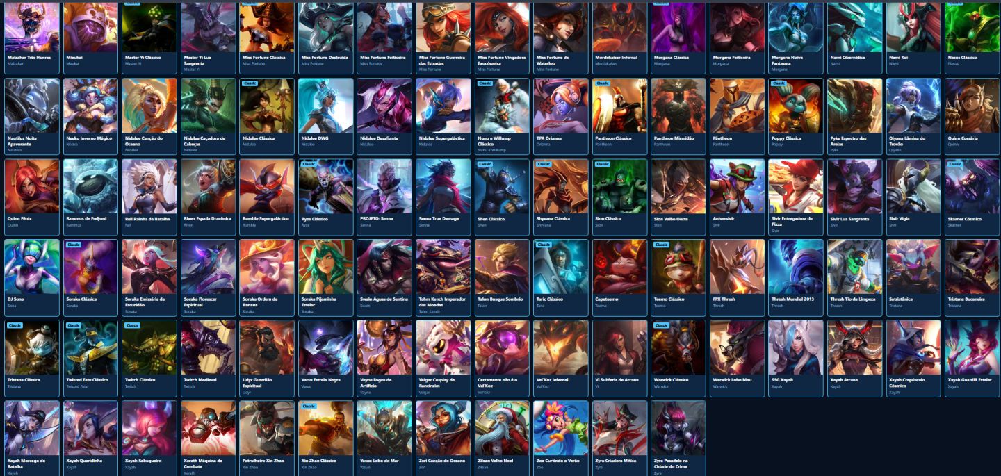 LEAGUE OF LEGENDS 195 SKINS NIVEL 452 TODOS CAMPEOES BRONZE