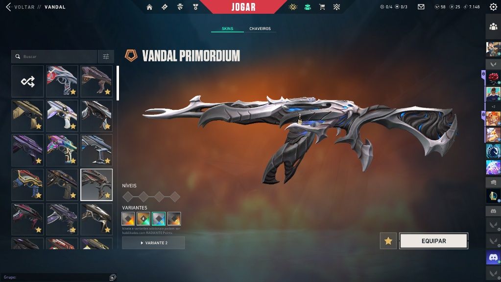 CONTA VALORANT R$ 5.6K GASTOS | CHAMPIONS 23/24/25 | FACAS, VANDALS E MAIS