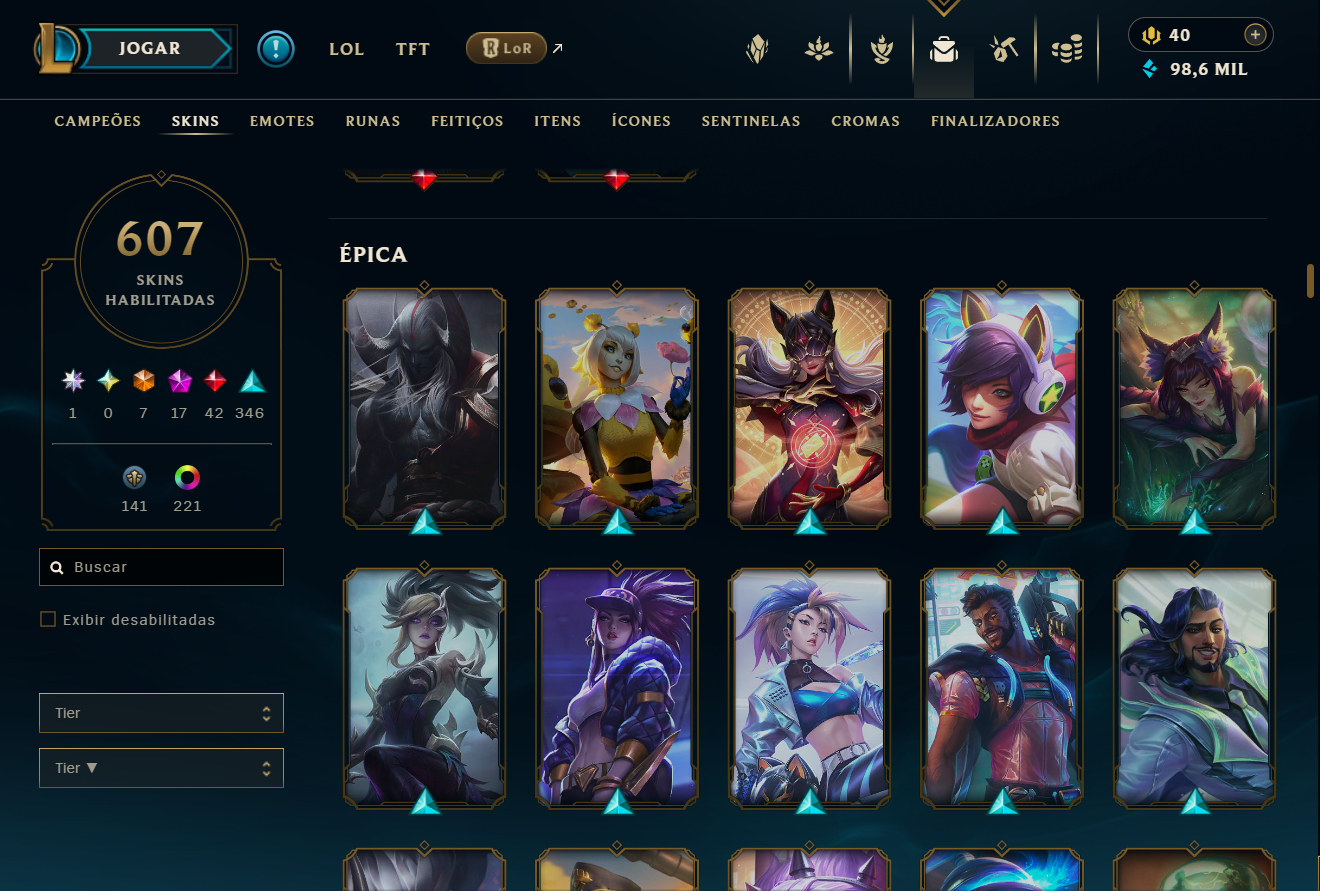 CONTA ESMERALDA | 607 SKINS | 340 EMOTES | 174 CROMAS