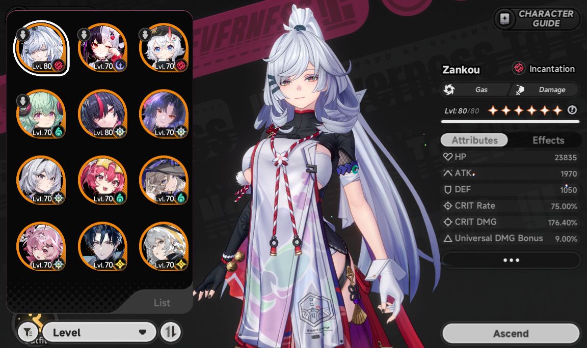 NTE TODOS PERSONAGENS LIMITADO E TODOS ARC LIMITADO LIBERADO + SKIN HOTORI