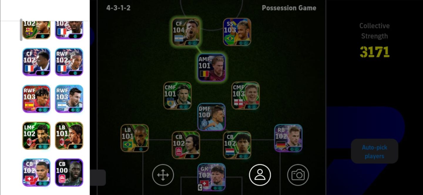 Conta Efootball (jogadores de pack, Aguero, Rijkaard, Beckenbauer, Rummenigge)