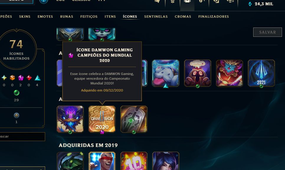 Conta lv 49 smurf 8skins e 4 frag skins Prata 2 7w