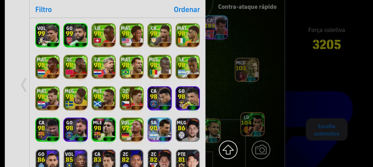 CONTA EFOOTBALL 3206 COM VARIOS JOGADORES TOP CONTA PERFEITA PRA COMEÇAR