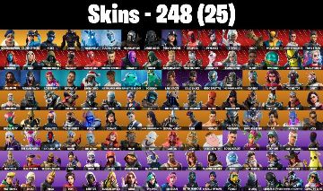 CONTA FORTNITE COM 248 SKINS ROYALE BOMBER/CLOUD STRIKER/THOR/LARA CROFT/