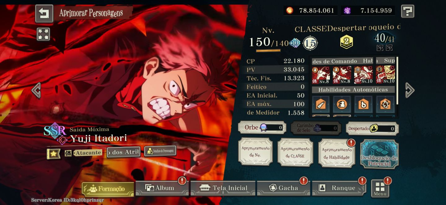 Conta JJK Parede 12 Limitados 24K Cubos End game MUITO BEM UPADA