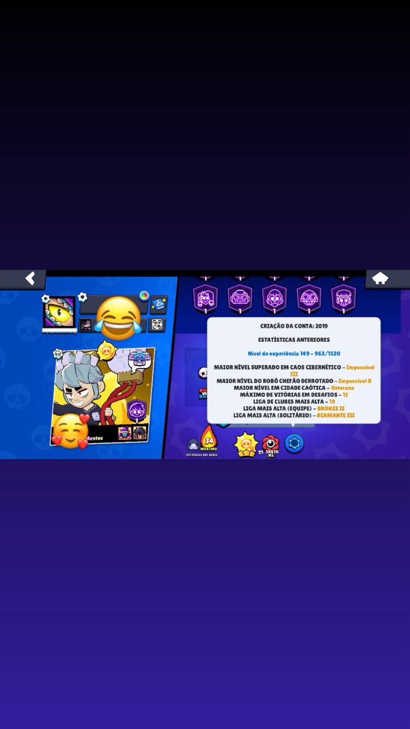 CONTA DE BRAWL STARS SUPER RARA! MUITOS BRAWLERS E SKINS!