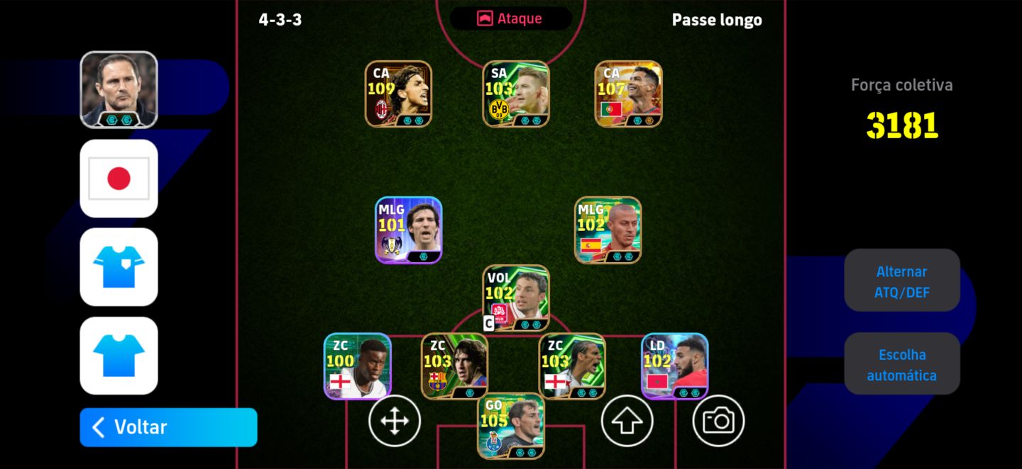 Conta efootball, a braba do Cristiano ronaldo, ibra e reus, chama