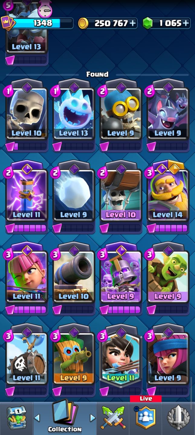 CR | CONTA CLASH ROYALE COM 7611 TROFEUS ARENA 20 | COM EVO E HEROICO