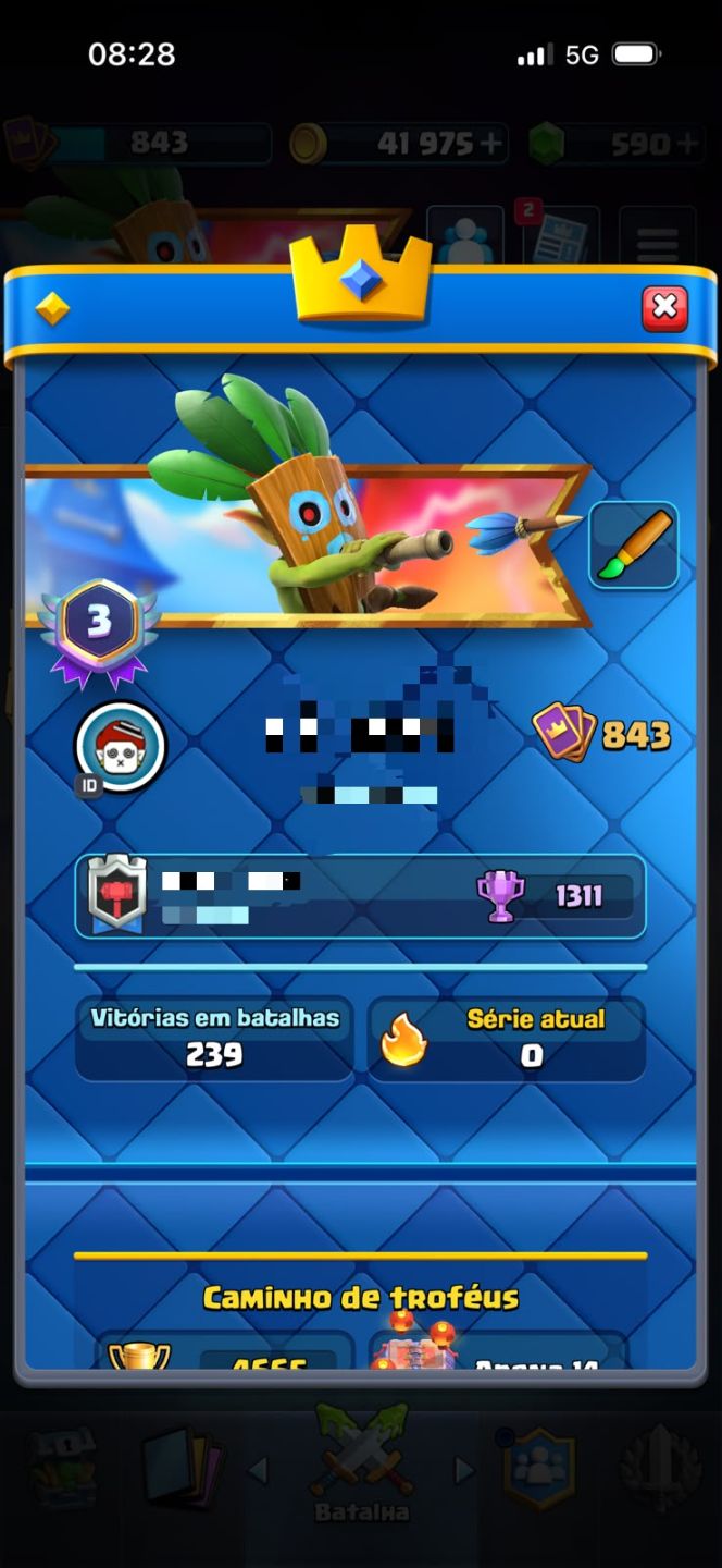 Conta Clash Royale Arena 14 | 4.665 Troféus - no Precinho Pra Sair Logo
