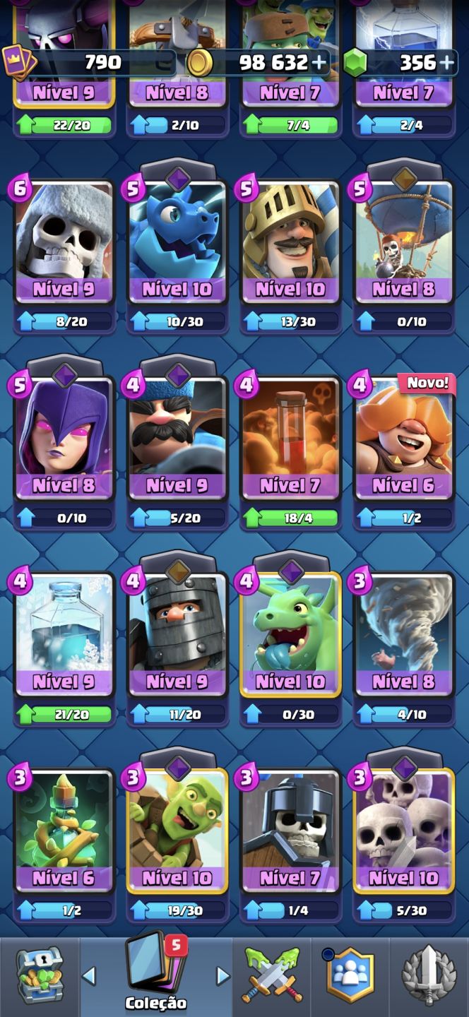 CONTA CLASH ROYALE LVL 11 | ARENA 13 | 4317 TROFÉUS | 14 LENDÁRIAS |