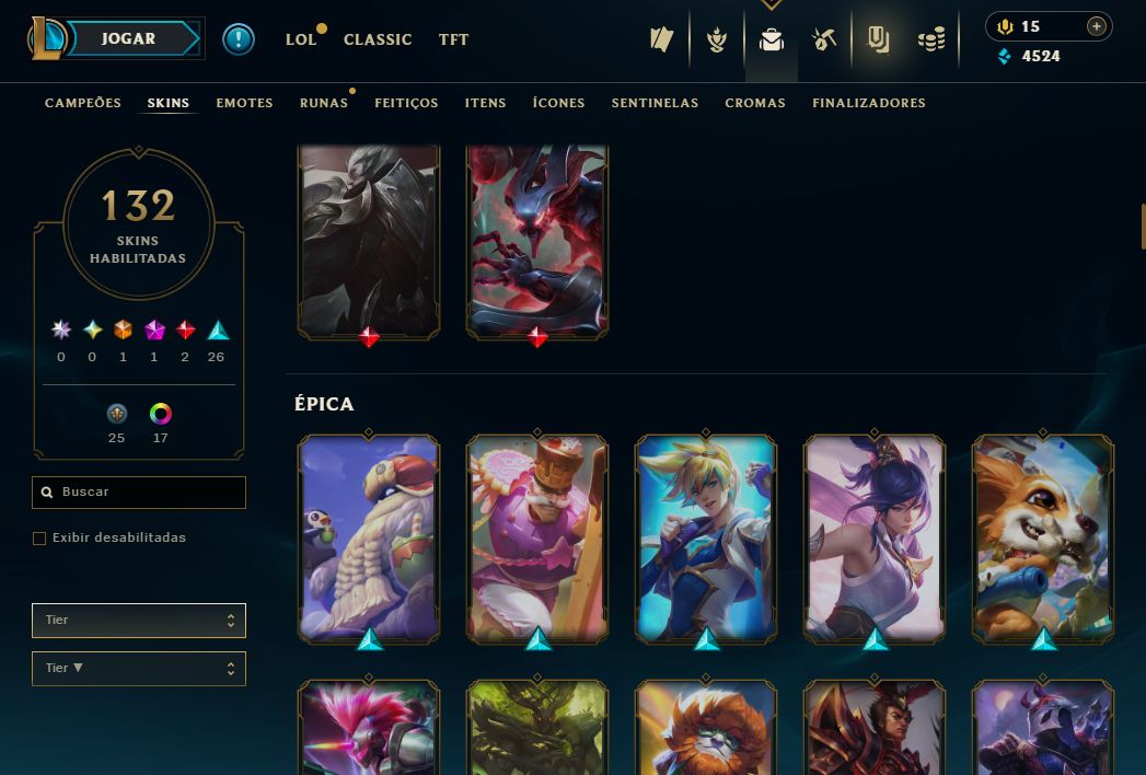 CONTA UNRANKED - 132 SKIN - FULL CHAMP + PREÇO BAIXISSIMO! - 100% SEGURA!