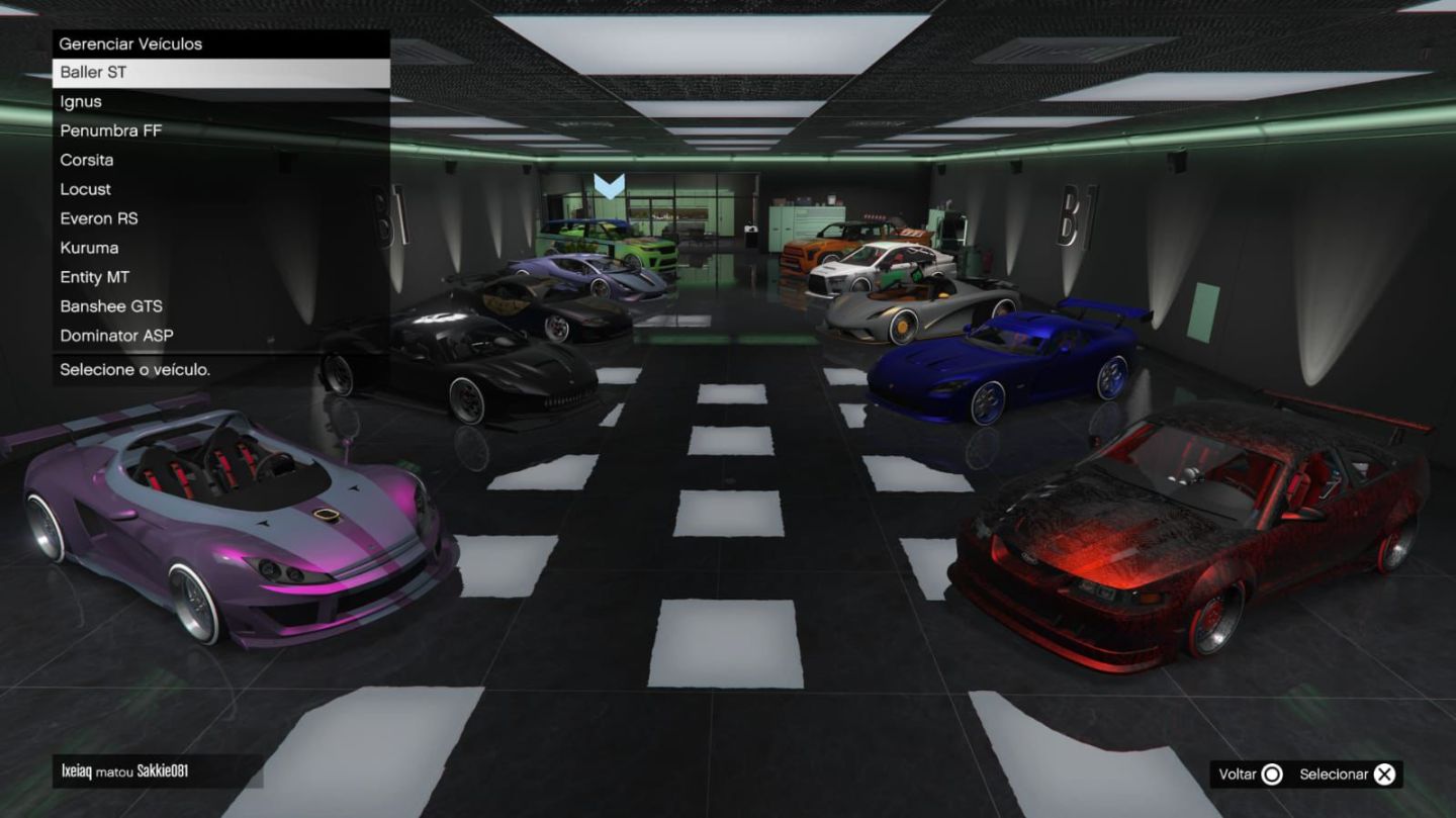 Lvl:129, 52m incluso, todas propriedades adquiridas 10 traje mod, 10 carros mod