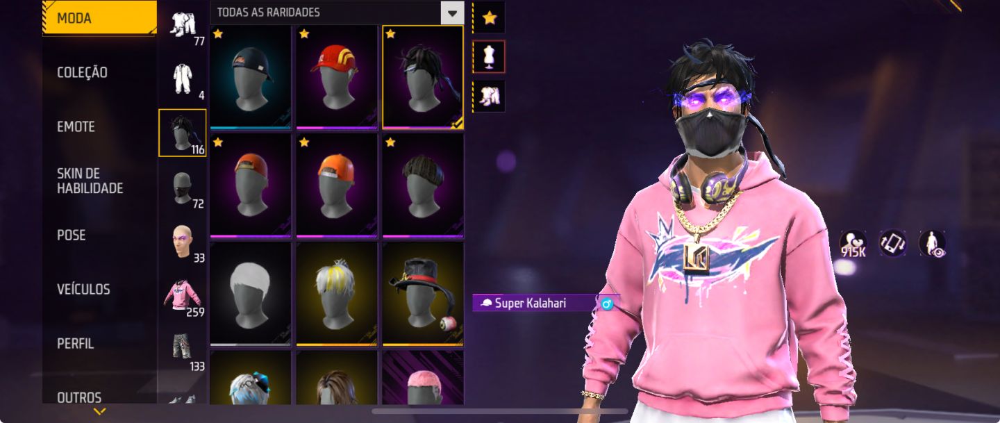 CONTA SUPER TOP DE FREE FIRE