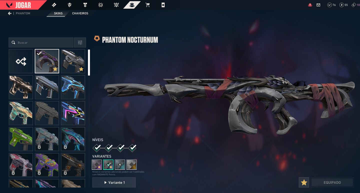 Conta valorant com várias skins!