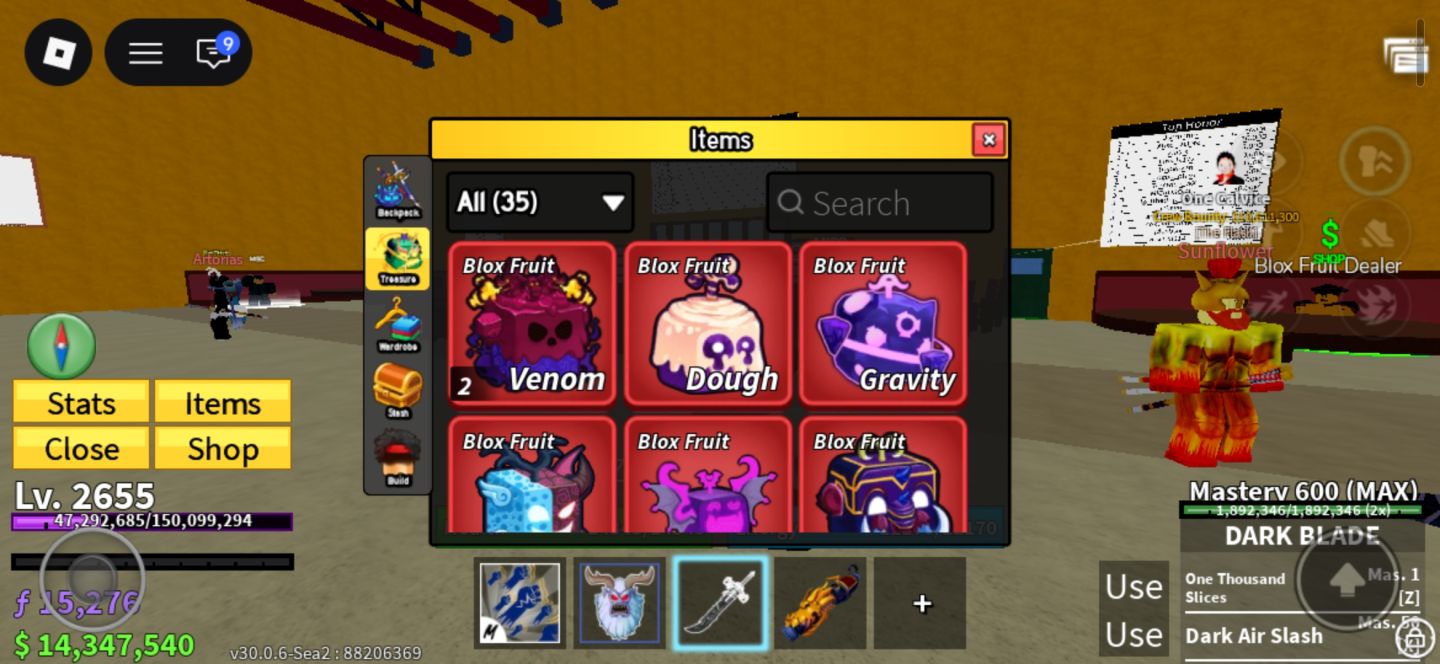 CONTA ROBLOX END GAME BLOX FRUITS DRAGON PERM E OUTROS JOGOS