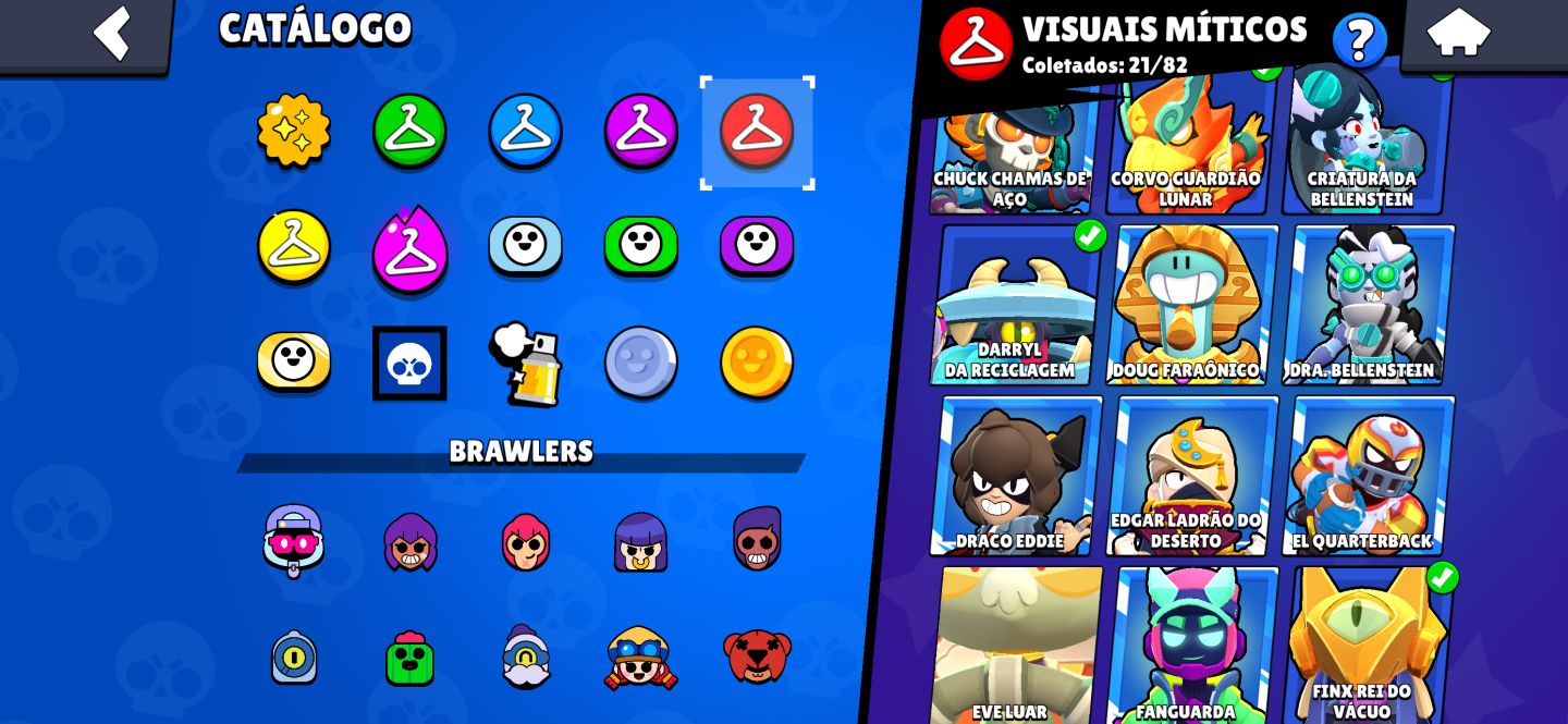 CONTA BRAWL STARS À VENDA 81K TROFÉUS + 300 SKINS Criada 2019