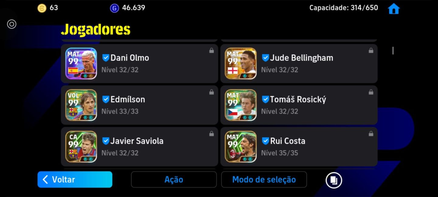 CONTA eFootball TOP | ELENCO DE RESPEITO