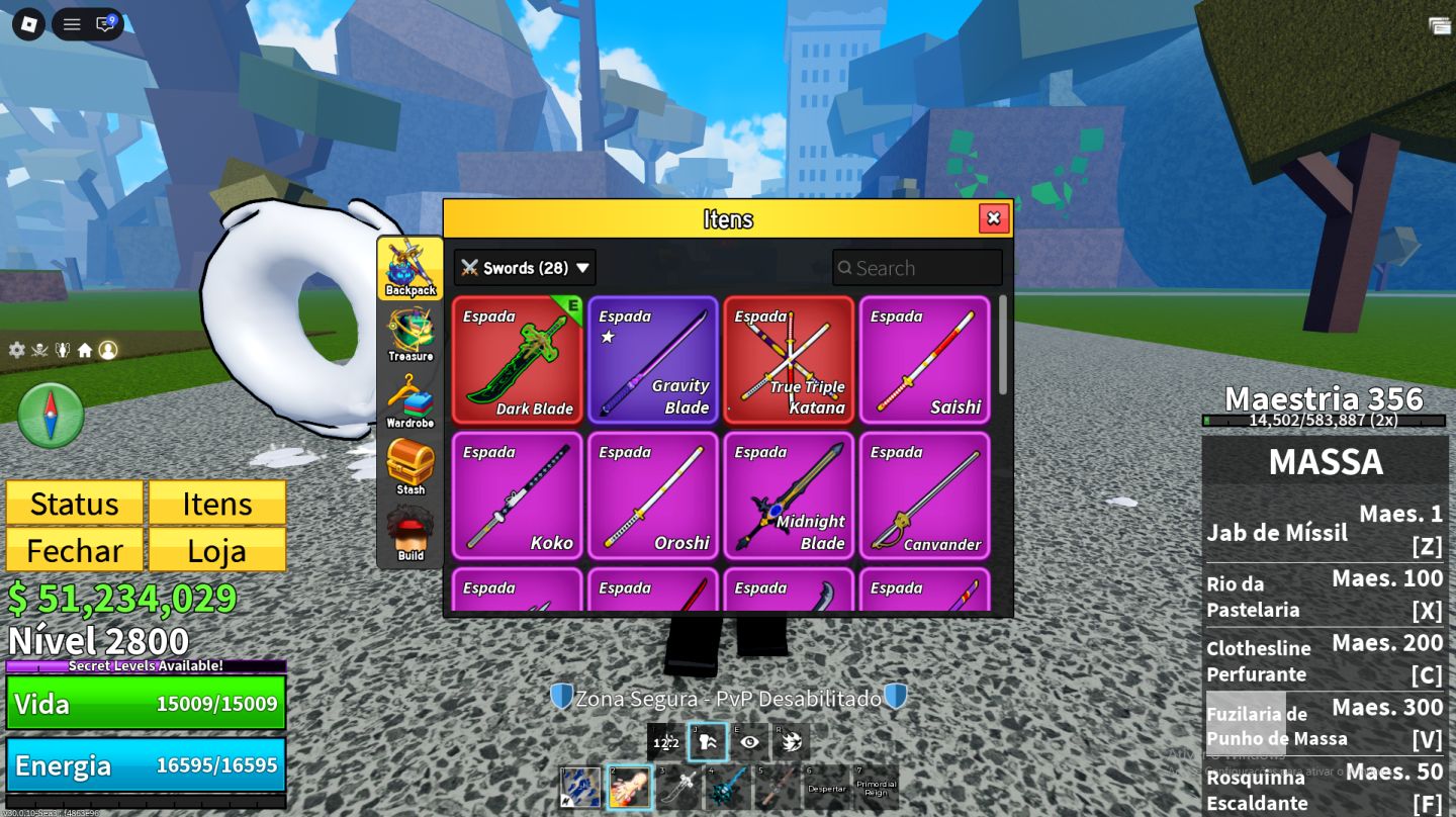 Conta de Blox Fruits Com Dark blade V3, Venom Permanente, Gamepass e raças v4