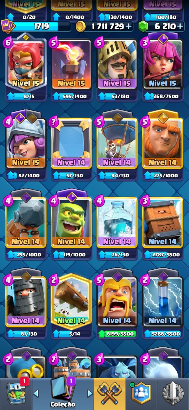 CONTA DE CLASH ROYALE NIVEL 16, COM TODAS AS CARTAS DO JOGO E 12K DE TROFEU