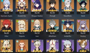 CONTA GENSHIN | BR AR 56 | 13 PERSONAGENS 5 ESTRELAS (DILUC C2)|