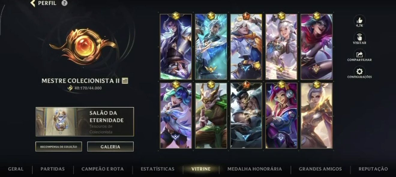 Conta Wild rift com Lux prestígio e Yasuo prestigio