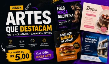 SUA IDEIA. NOSSA ARTE. | POSTS, CRIATIVOS, BANNERS E FLYERS