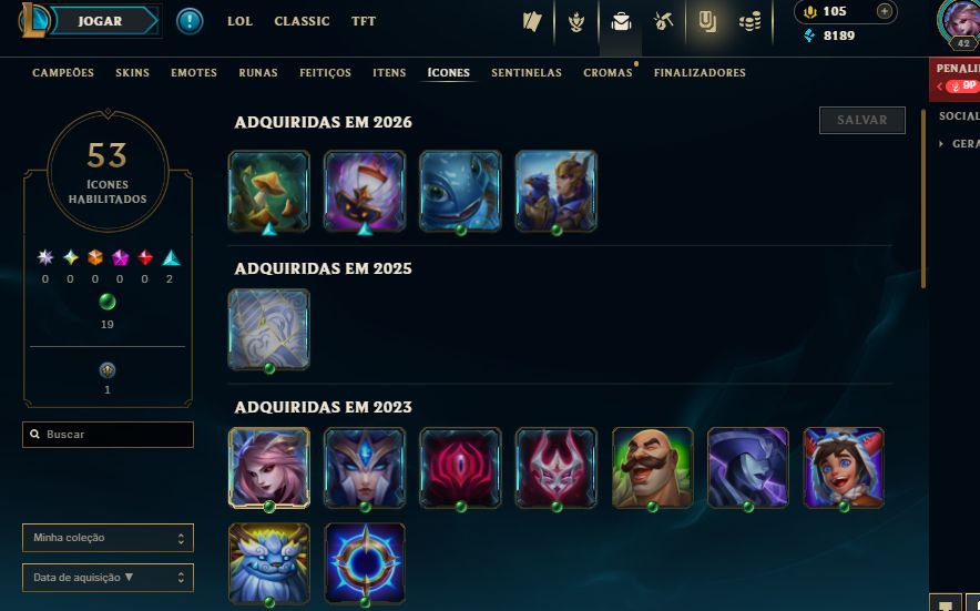 Conta Platina 4 League of Legends