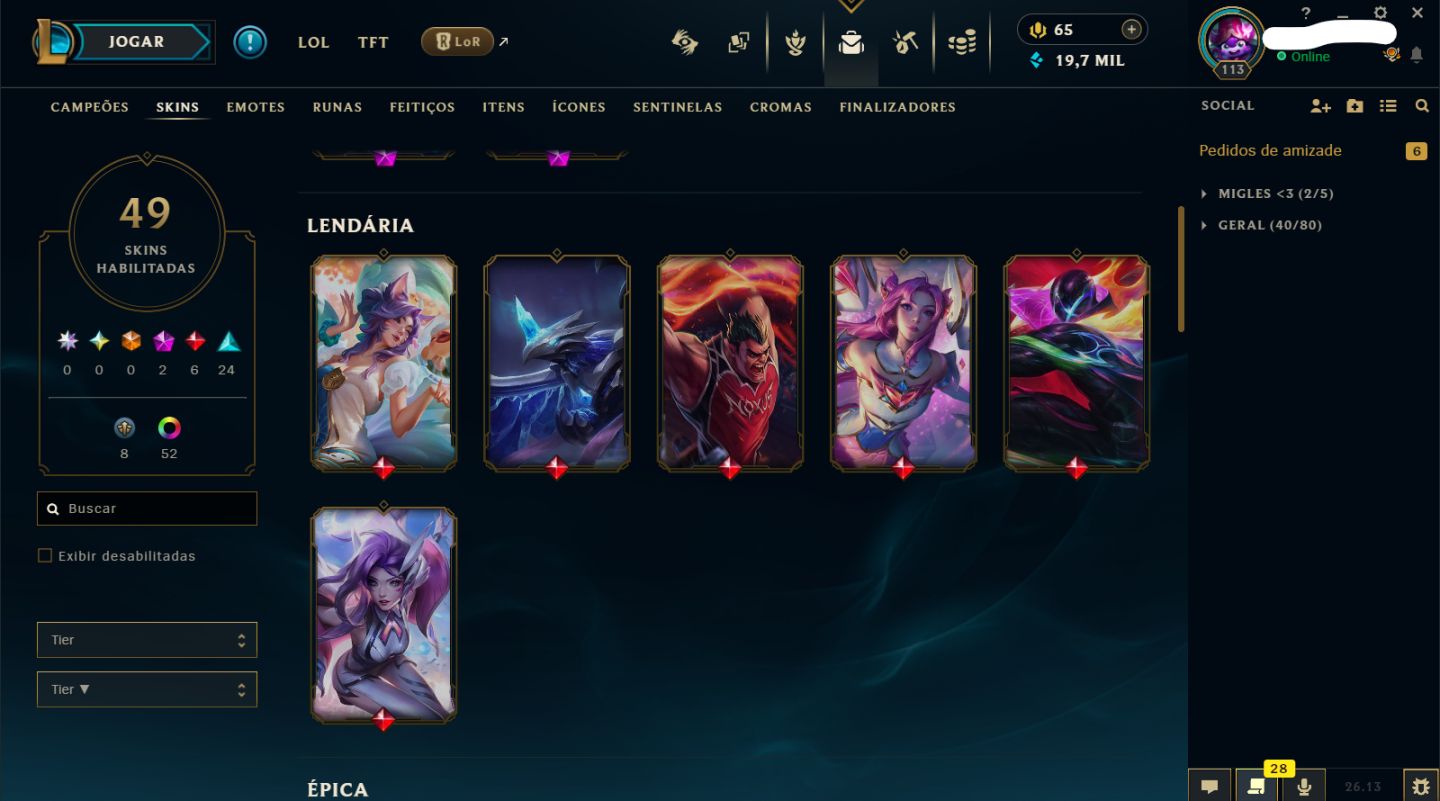 Conta LoL FA | Main Suporte: Lulu, Seraphine, Lux, Janna | Full Acesso