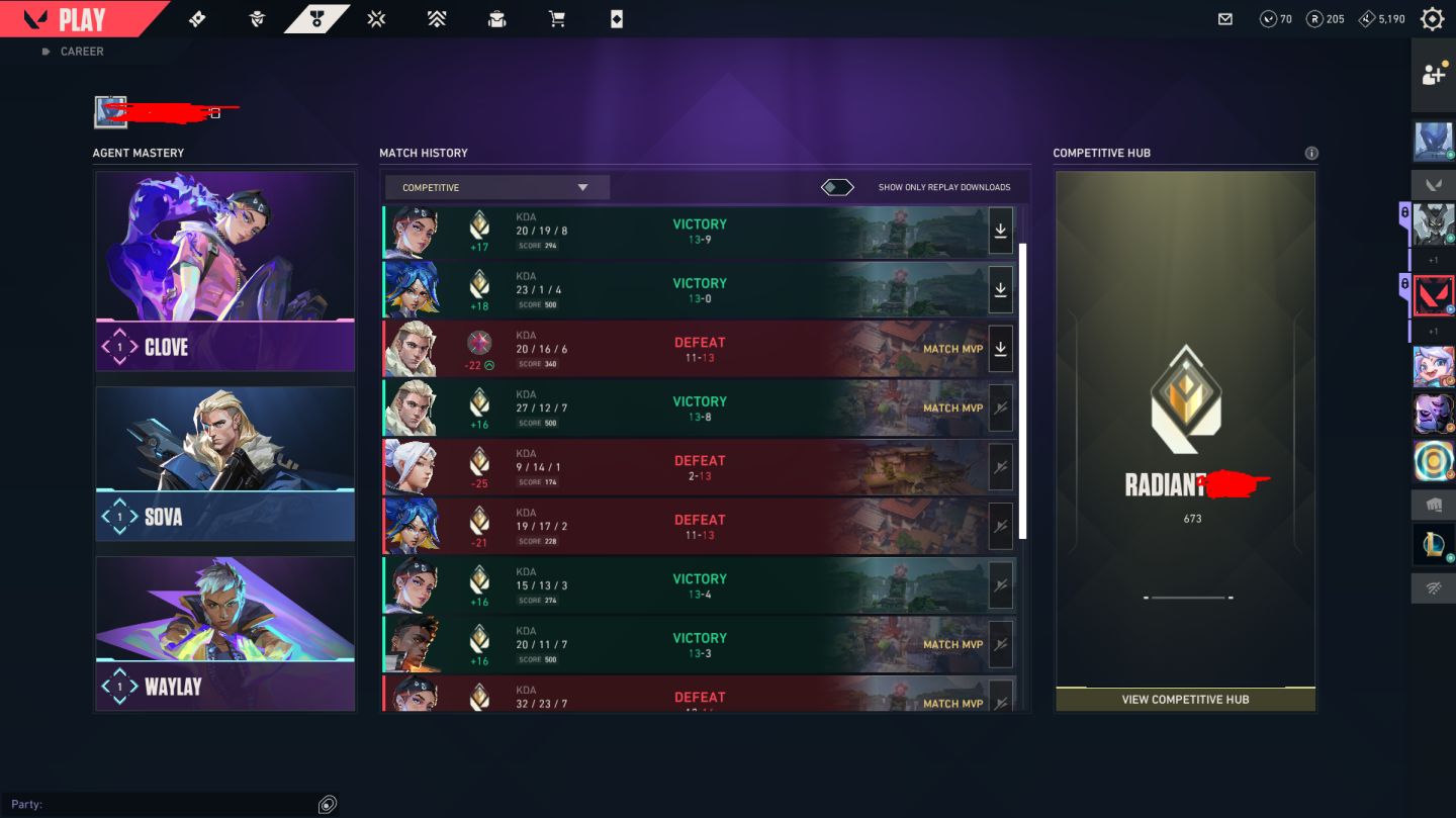 CONTA VALORANT RADIANTE TOP ALTO COM SKINS